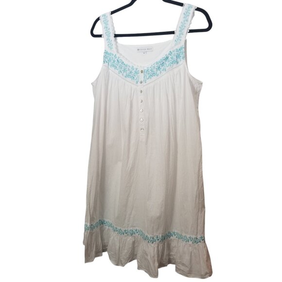 Eileen West Women's Floral Nightgowns Bundle of 2 Prairie Croquette Sz M - Picture 7 of 10